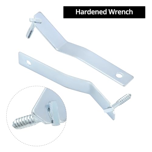 Image of QWORK T-Screw Security Hangers, 100 Pcs T Head Security Screws & 3 Pcs T Screw Wrenches - Secure Picture Frames, Lock Artwork