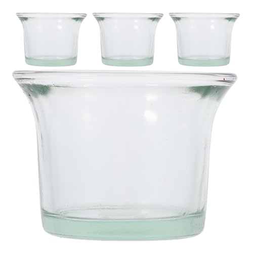 Cuencos de vidrio para comedero de pájaros BESPORTBLE transparentes anti-impacto 7