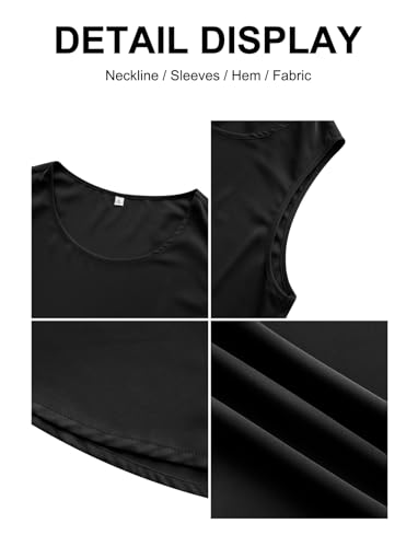 Image of Women's Sleeveless Chiffon Tank Top Business Casual Blouse Tunic Top