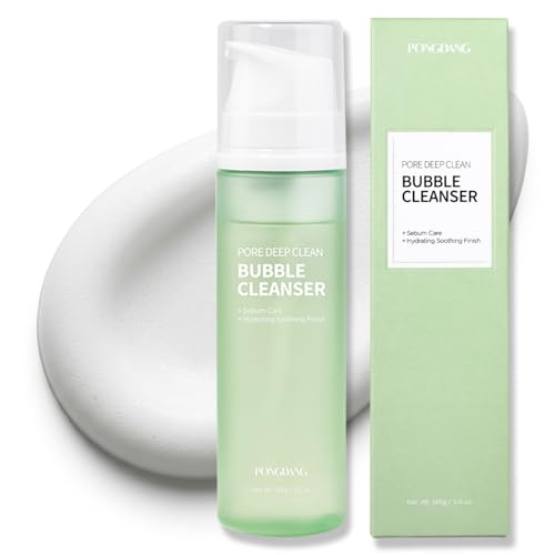 PONGDANG Pore Deep Clean Bubble Cleanser (5.11fl.oz) | Mild Formula Face Wash for Acne-prone, Sensitive Skin | Daily Sebum Control &amp; Zero Irritation | Korean Skin Care