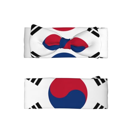 Korean flag Baby Headbands Soft Nylon Hairbands with Stretchy Bows Girls Hair Accessories for Newborn Infant Toddler Kids2