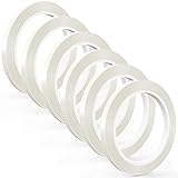 GLAMFIELDS 6 Rolls 1/4' Floral Tapes, Clear Floral Tape, White Floral Tape for Bouquet Stem Wrap, Waterproof Florist Tape for Flower Arrangements Supplies Craft Corsages Wedding 60 Yd/Roll