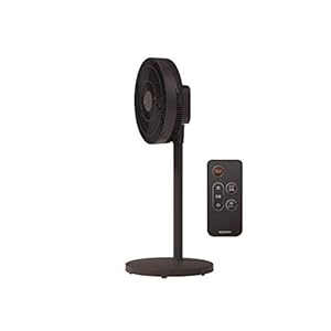 コイズミ 扇風機 DCモーター リモコン付き 風量8段階 首振り オフタイマー付き 黒 ブラック KLF-3003/K" 