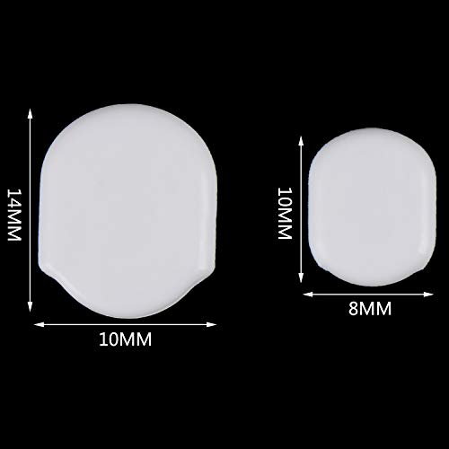 64Pcs Clip-on Earring Pads Silicone Clip Earring Pads Comfort Earring Cushions for Clips on Earrings, 2 Size, White, Clear3