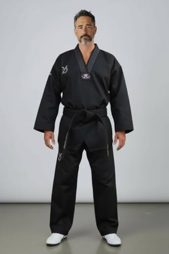 DOUBLE Y Dobok Negro Platino (170 cm)