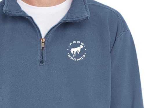 Men's Ford Bronco Circle Logo Quarter-Zip Soft-Washed Sweatshirt3
