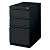 Pemberly Row 3 Drawer Mobile Pedestal Letter File Cabinet with Key Lock in Black