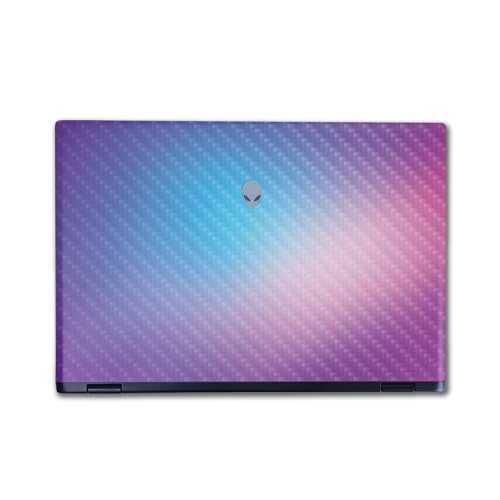 Image of Carbon Fiber Laptop Skin Compatible with Alienware M16 R2 (2024) - Royal Haze - Premium 3M Vinyl Protective Wrap Decal Cover - Easy to Apply | Crafted in The USA by MightySkins