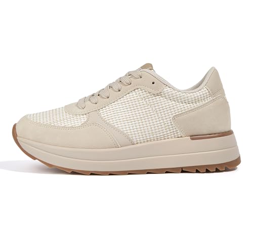 Imagen de LUCKY STEP Zapatillas para Caminar de Mujer Zapatillas de Moda con Plataforma para Mujer