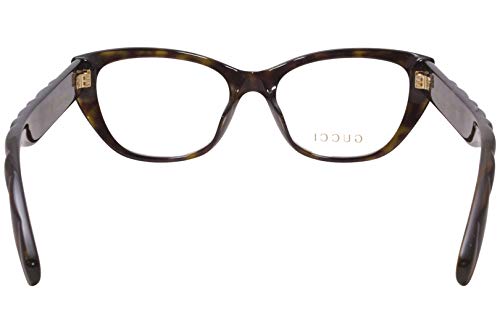 Gucci Gg0813O 002 Eyeglasses Women's Havana/Gold Full Rim Optical Frame 52Mm #TOP3