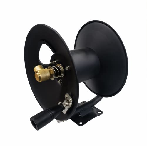 Mavpawiy High Pressure Hose Reel 50Ft, Heavy Duty Steel Hose Reel 4000Psi 3/8"Npt Pressure Washer Hose Reel Liquid Use(Hose Not Included) #TOP5