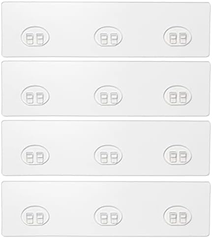 4 Pack Shower Caddy Adhesive for Replacement, Strong Transparent Adhesive for Shower Caddy Sticky Pads, No Drilling for Corner Shelf Basket, Bathroom Storage Shelves, Kitchen Racks and Soap Holder