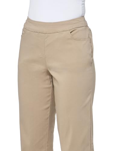 SLIM-SATION Women's Pull On Crop Pant with Real Pockets and RIC Rac Hem3