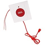 AMUSLESUR Botón Sos de Llamada para Ancianos y Pacientes, Dispositivo de Emergencia sin Cableado Montaje en Pared, Adecuado para Cuidado Domiciliario y Hospitalario