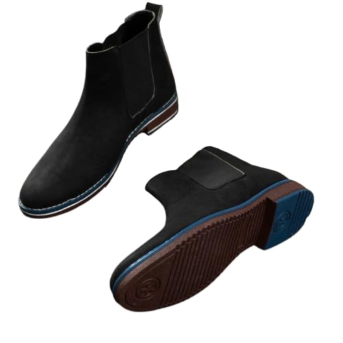 MEKERS Mens Footwear Italian Suede Leather High Ankle Boots Handmade Shoes for Biking Hiking (BLACK, UK Footwear Size System, Adult, Men, Numeric, Medium, 9) (B0DHVTKCP7) Amazon Price History, Amazon Price Tracker