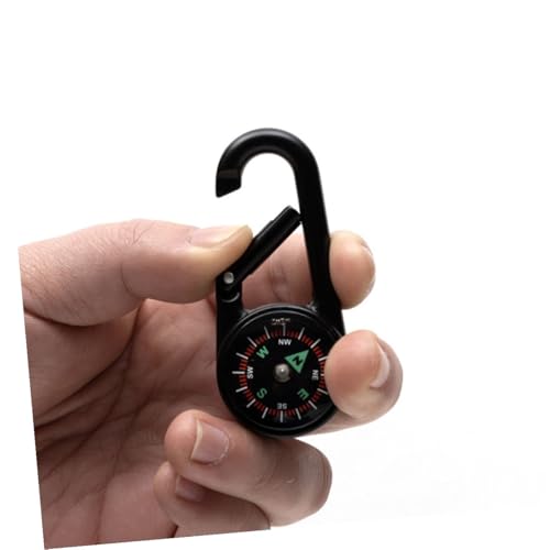 Brújula portátil con mosquetón 2 piezas para exteriores miniatura 4
