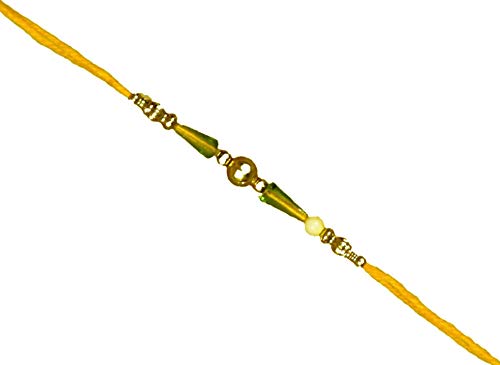 Image of Golden rakhi for brother | rakhi for brother and bhabhi | Rakhi combo | rakhi set | rakhi for rakshabandhan