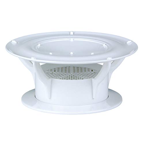 Lippert 360 Siphon RV Roof Vent Cap for Odor Prevention with Universal Fit, Built-In Bug Screen, White Polycarbonate - 389381 #1