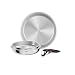 Tefal Ingenio Comfort Max 4-tlg. Pfannen-Set, extrastarker Boden, unversiegelt, platzsparend, Thermo-Signal, für alle Herdarten, sicherer Griff, mühelose Reinigung, Edelstahl, L968S434