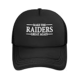 Make The Raiders Great Again Trucker Hat Mesh Baseball Cap Adjustable Classic for Men Women Black