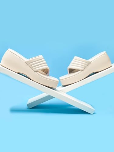 Image of TRYME Platform Heels Sandals Light Weight Comfortable & Trendy Wedges Heels for Girls & Women