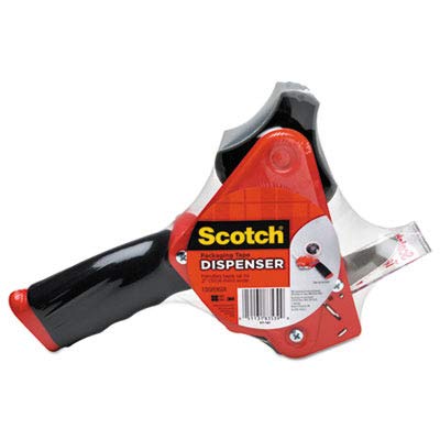 Scotch ST181 Pistol Grip Packaging Tape Dispenser, 3-Inch Core, Metal, Red
