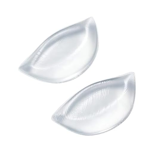 1 Paar Frauen Weiche Silikon BH Einsätze Brust BH Pads Einlagen Brustpolster Verbesserungen Push-up BH Einsatz Pad Molding Pad Booster Pads für Badeanzug Unterwäsche (Transparent)