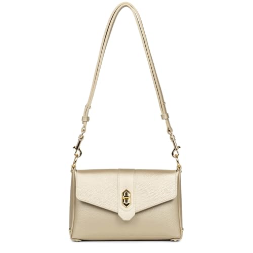 Sac trotteur Lancaster en cuir de vachette champagne pour organiser vos essentiels