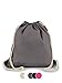 Naturstube® Baumwoll Stoffbeutel Turnbeutel Anthrazit, Sportbeutel Zuziehbeutel Gymsack Sack Jute Schule Rucksack