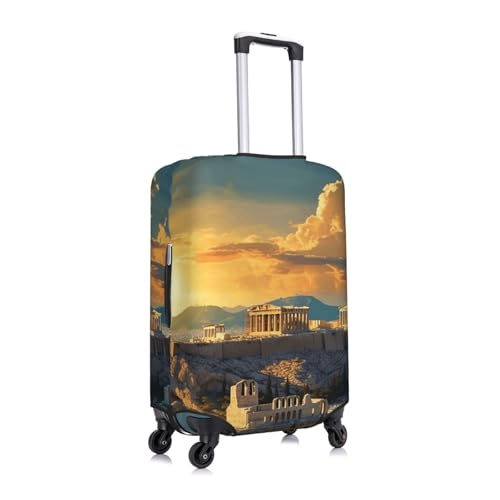Travel Luggage Cover Anti-Scratch Suitcase Cover Protector Elastic Thicken Luggage Protector Washable Baggage Covers Acropolis Cityscape Skyline Suitcase Sleeve Fit 18-32 Inch Luggage X-Large3