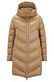 BOSS Damen Petrana1 Gesteppter Daunenmantel mit Oversize-Kapuze Beige 38
