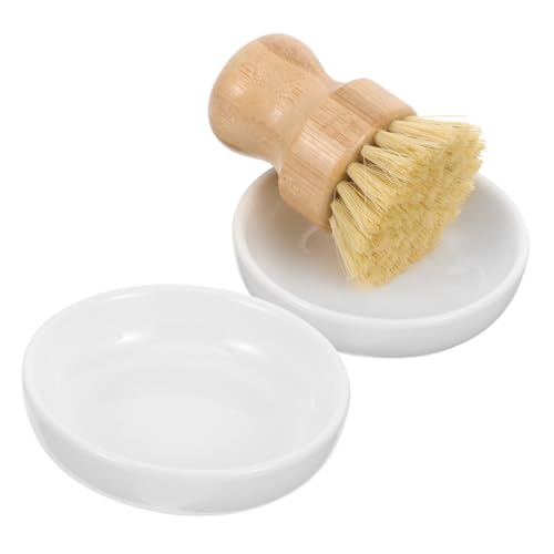 iplusmile 木製食器洗いブラシ 耐摩耗高密ブラシ 鍋 フライパン 中華鍋用 多用途クリーニング キッチン シンク 野菜洗浄対応