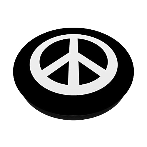 Peace Symbol and Peace Sign Peace Sign Peace PopSockets Swappable PopGrip, Black - Image 2