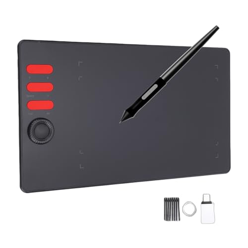 Tableta digitalizadora Focket, área activa, 16384 niveles de sensibilidad a la presión, stylus sin batería, 6 teclas hotkey personalizables para PC y Mac, modelo Q5 miniatura 2