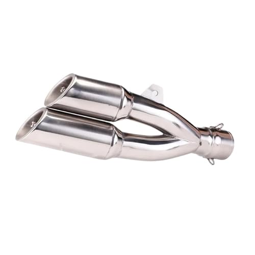 Tuyau d'échappement moto universel silencieux double trou 51mm Z400 CBR