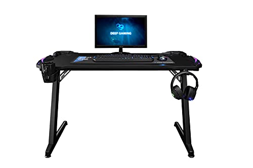 Tavolo Gaming PC, Legno Compensato, 118 x 670 x 185 mm - Scrivania Gaming - Immagine 2