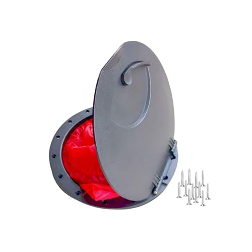 YLXSS Round/Square Hatch Cover Deck Panel, ABS Sealed Hatch Cover kit with red Waterproof Bag, Suitable for Kayaking (Round hatches: 9in)