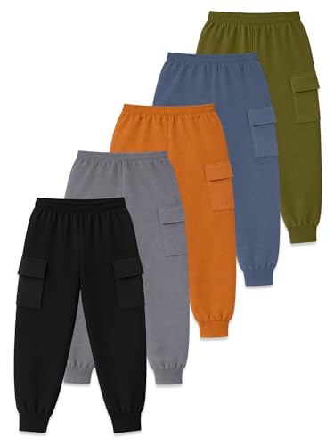 Image of Kuchipoo Boys Cargo Joggers - Pack of 5