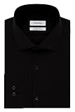 Calvin Klein Men's Dress Shirt Xtreme Slim Fit Non Iron Herringbone, Black, 15.5' Neck 32'-33'...