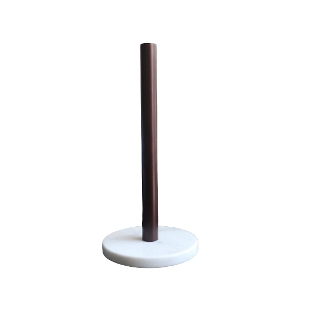Portarrollos de mármol vertical con base de diseño creativo para encimera de cocina
