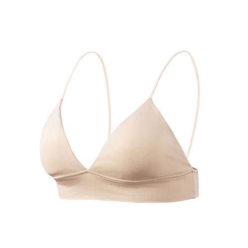Women's Bra Modern Micro Seamfree Cami Strap Bralette, Girls Smoothing Wireless T-Shirt Bras Everyday Comfort Brassiere #TOP21