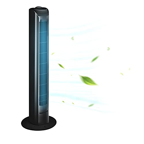sanheshun Quiet Tower Fan, 32 inch Standing Tower Fans Cooling for Bedroom, Home and Office, Auto...