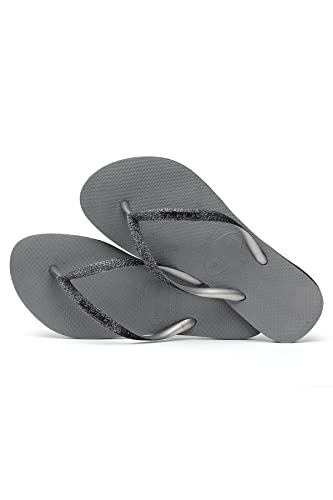 Havaianas Slim Sparkle Flip-Flop Steel Grey 37/38 Brazil (US Men's 5/6, Women's 7/8) M2