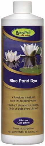 EasyPro Pond Products PD16 Concentrated Blue Pond Dye for Water Gardens and Koi Ponds - Helps Filter...