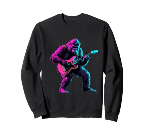 Gorilla Toca la guitarra | Rock Star | Gorilla Rock Music Sudadera