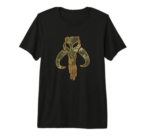T-shirt Mandalorian Mythosaur Star Wars camouflage orange homme