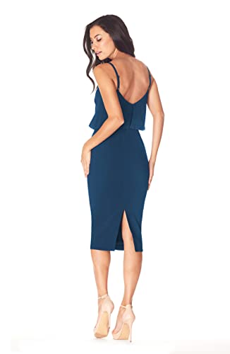 Image of Dress The Population Women's Alondra Blouson Tank Pencil Skirt Midi Dress