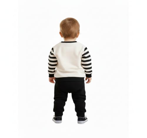 Image of Sundar Fashion Baby Boys & Girls Panda Print Clothing Set | Full Sleeve Cotton Sweatshirt & Pants | Soft Winter Outfit for Infants & Toddlers (0-3 Months to 5-6 Years)