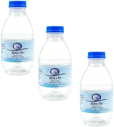 Natural Holy Water, From Mecca Saudi Arabia, Organic Natural Holy waters for Ramadan and Umrah, 250 ml - 8.5fl oz, (3 Pieces)