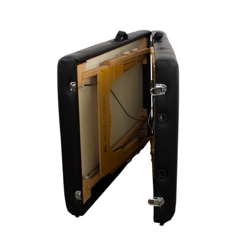 Mobiclinic®, Massage Table, CM-01 Basic, Massage Bed, Headrest, Wood, 2 Section, For physiotherapy, European Brand, Adjustable Height, 73x23 inches, Portable, Black - Image 7